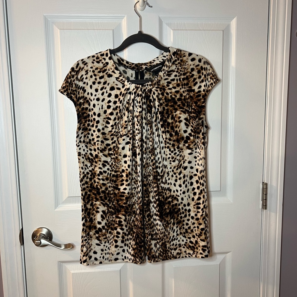 Liz Claiborne Career Leopard Print Women’s Top Large
